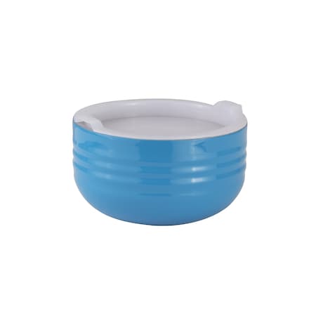 Bon Chef Cold Wave Bowl & Stacking Cover  6 3/8" Dia X 3 3/8" H  1 Qt 9317CARIBBEANBLUE